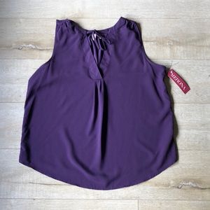 Merona Purple Sleeveless Blouse